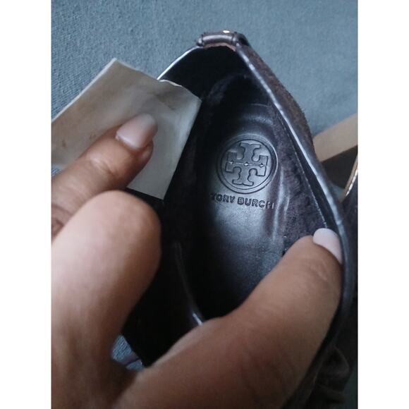 Tory Burch Hilary Brown Suede Leather Ankle Booties Women’s 6.5 Block Heel - Picture 9 of 10